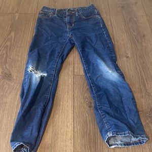 Boys size 7 old navy straight leg distressed jeans